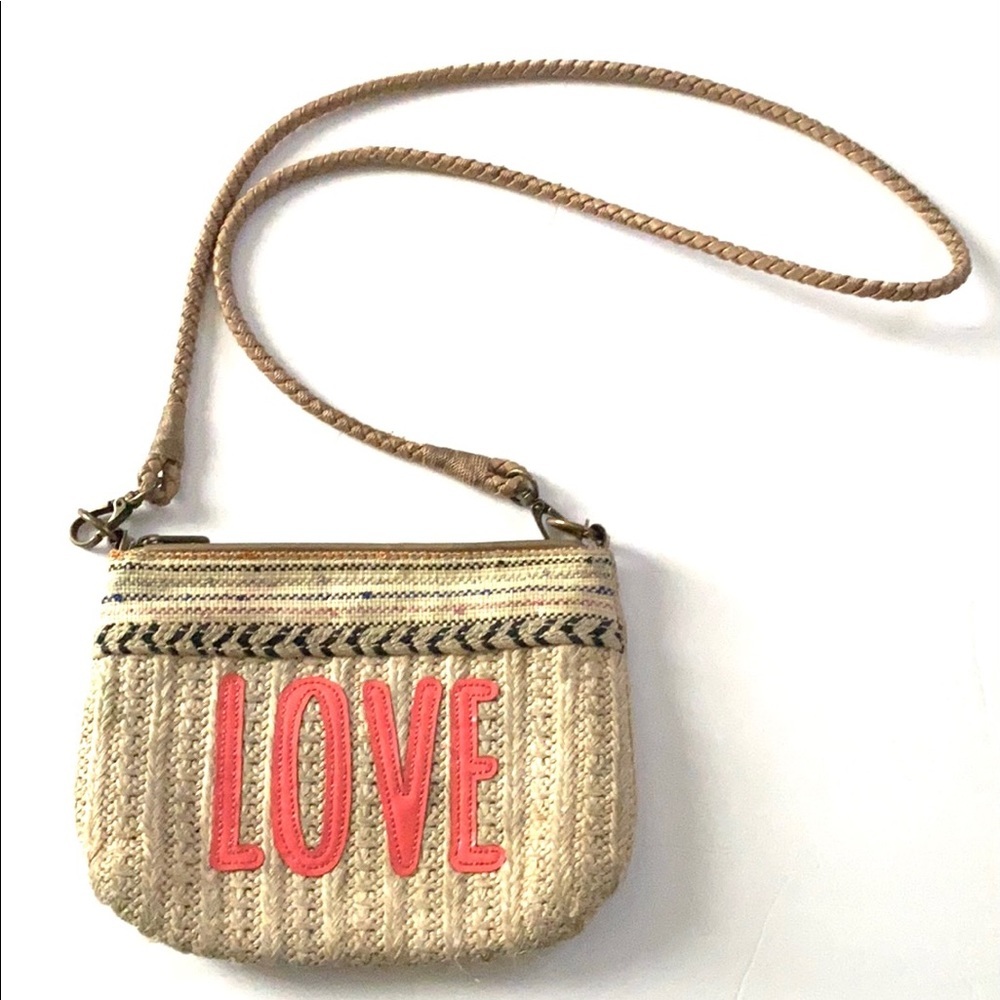 Sakroots The Sak‎ Natural Love Straw Crossbody Bag